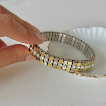 Twist bling Italian Bracelet