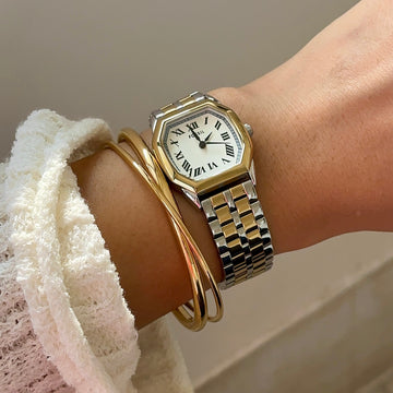 Simple double cross open cuff