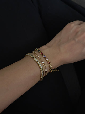 Twisted tennis bracelet