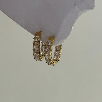 Ivy Crystal Hoops