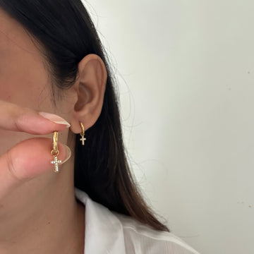 Cross earring
