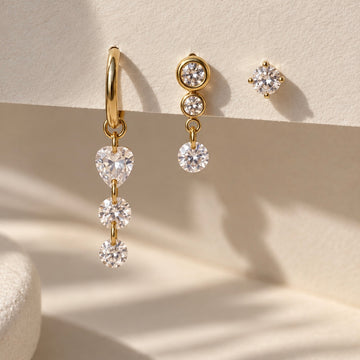 Crystal cascade trio set