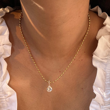Solitaire Drop Necklace
