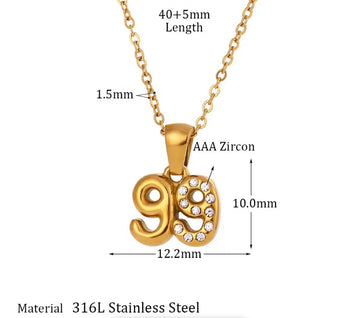 Birth year Initial Necklace (Available years from 92-97)
