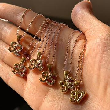 Birth year Initial Necklace (Available years from 92-97)