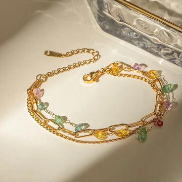Delicate colorful summer bracelet