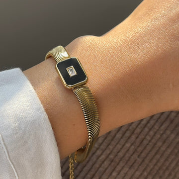 Vintage Rectangle Herringbone bracelet (Colors available)