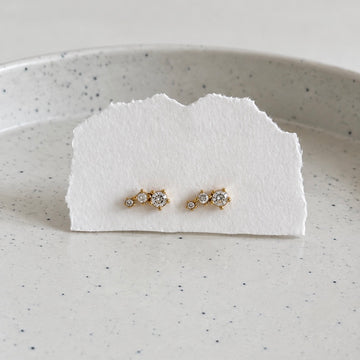 Leaf stud earring