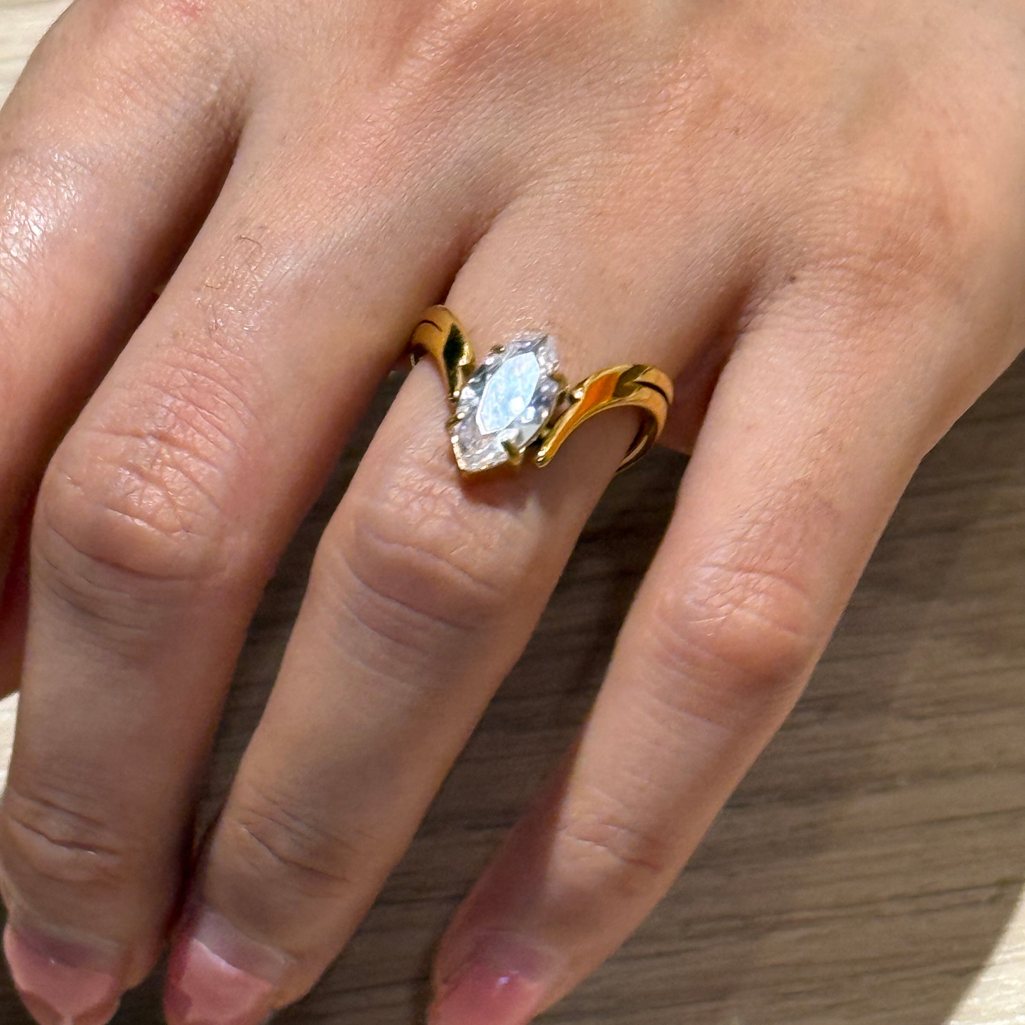 Oval solitaire diamond ring