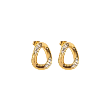 Chain Buckle Ring Twisted Studs