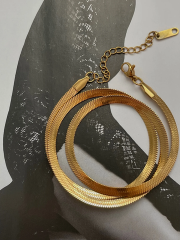 Flat Herringbone snake chain