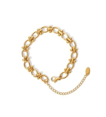 Bracelet Oval Links Gold plated 18K