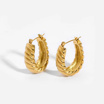 Classic U-shaped Gold hoops