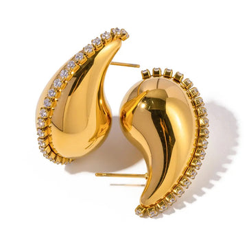 Bottega Teardrop Stone Earrings
