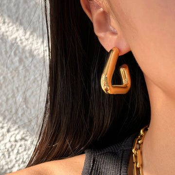 Selena Chunky Triangle Hoops