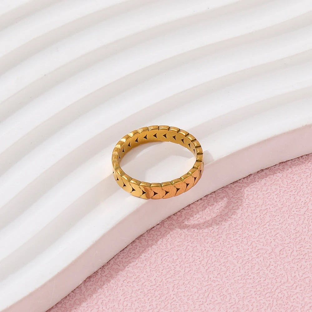 Triangle Band Gold Ring