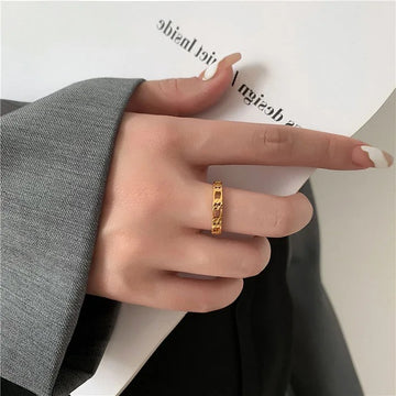 Figaro Gold Ring