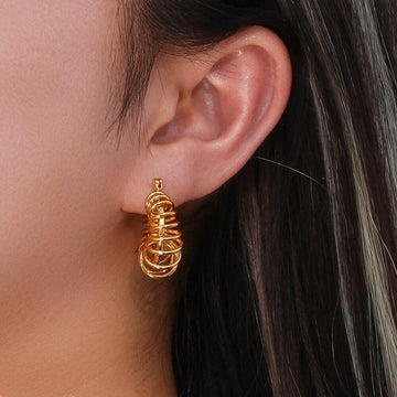 Spiral Gold Hoops